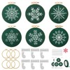 6 Sets Christmas Embroidery kit for Beginners, Retro Green Christmas