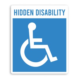 2 x 10cm Disabled Vinyl Stickers