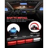 HLauto 604N Emergency Dash Strobe Lights w/Controller: 2x16.8 inch Red