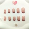 Press on Nails Medium Square Red French Tip Fake Nails