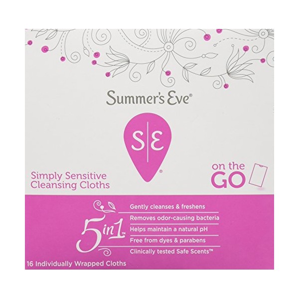 Summer's Eve Cleansing Cloth Simply Sensitive, 3 Count