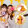 24Pcs Pizza Keychains Bulk Stress Relief Pizza Keyring Pizza Birthday
