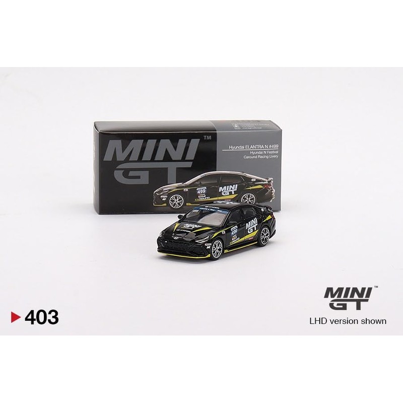 Mini GT Miniature Collectible Car, MGT00403-L, Black/Yellow