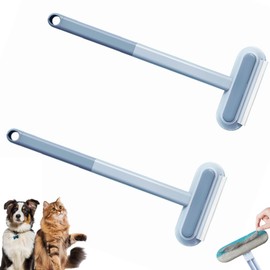 2PCS Pet Hair Remover Brush, 3-in-1 Cat and Dog Hair Removal Brushes With 17 Inch Long Handle, Multifunctional Washable Cat Hairs Remover Brush for Furniture, Couch, Carpet, Clothes and Laundry