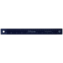 Westcott Stainless Steel Ruler, Blue, 12-Inch (14119)