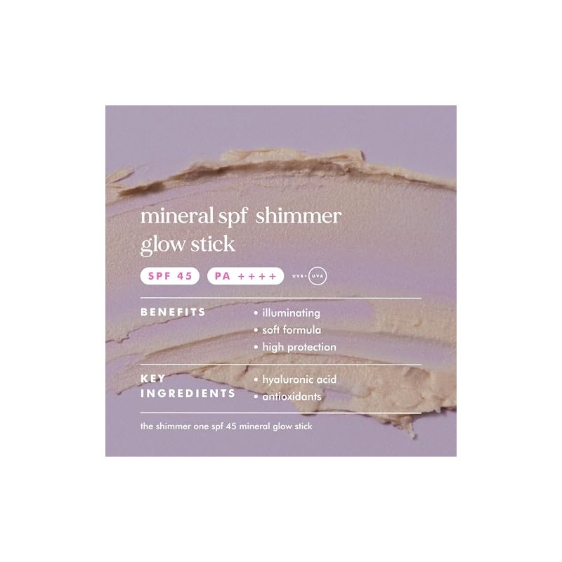 The Shimmer One Mineral Glow Stick SPF 45 Pa Plus