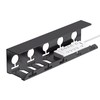 No-Drill Under Desk Cable Management Tray - 20-Inch Carbon Steel
