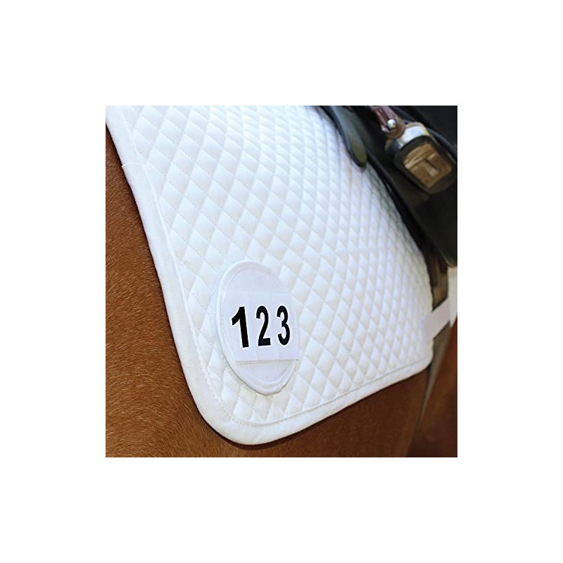 Equetech Saddle Cloth Dressage Number Holders (WHITE, PAIR (2))