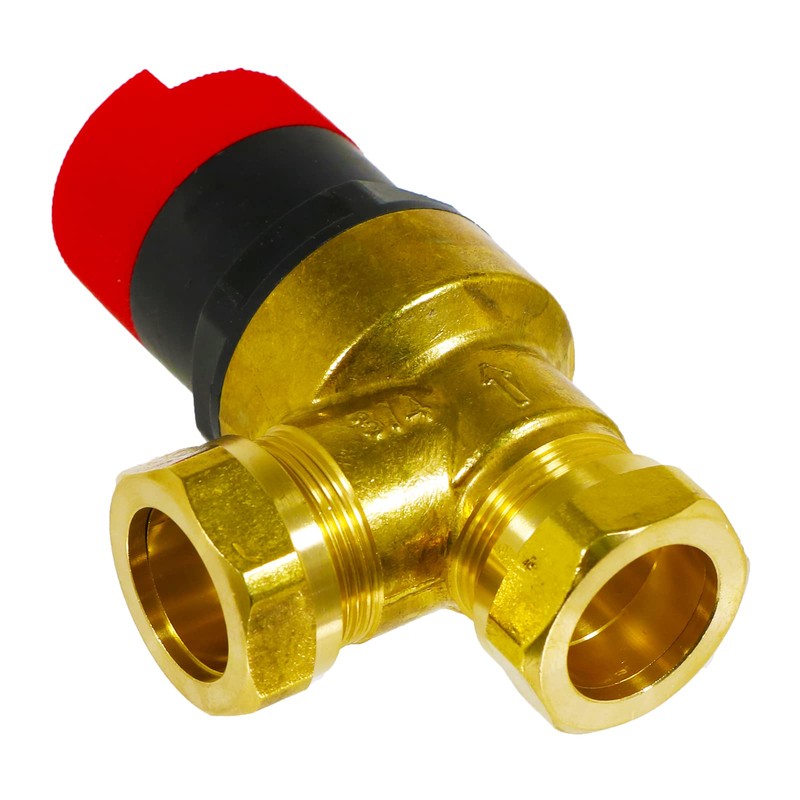 SPARES2GO 22mm Automatic Bypass Valve Boiler Pressure ABV Auto 50L