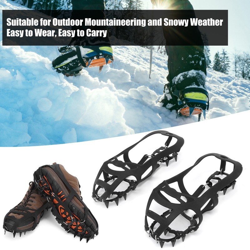 Crampons 18 Teeth Antislip Strong Grip Drop Resistant Ice Cleats