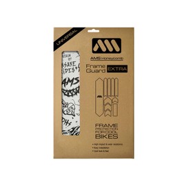 All Mountain Style Protezione aggiuntiva per telaio della bicicletta, vestibilità universale, set da 10 pezzi per tubo obliquo, fodero della catena e usura dei cavi, PVC a nido d'ape ad alto impatto