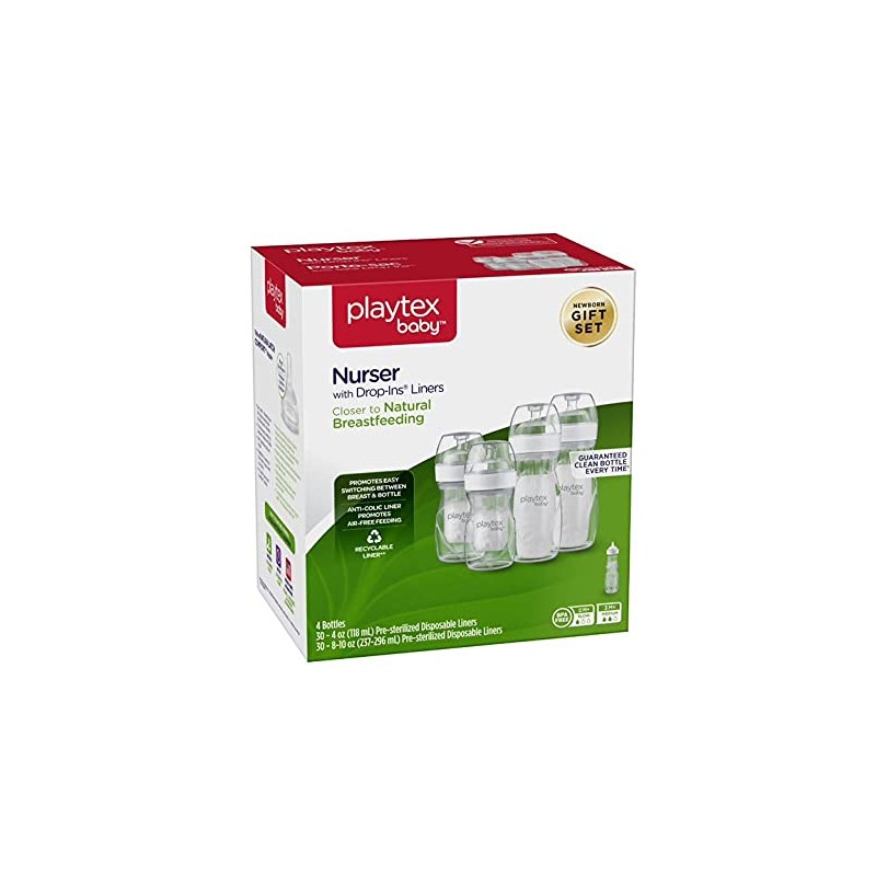 Playtex Set Drop Ins con 2 Biberones 4 Oz, 2