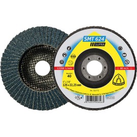 Klingspor 322774"SMT 324 Extra" K40 Straight Abrasive Mop Disc, 0 V, Blue/Black, 125 mm