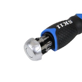 SK11 (SK11) Bit Interchangeable Ratchet Screwdriver SRD-710, Can Be Fully Tightened, Built-in Bit