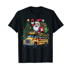 Christmas Tree School Bus Driver Costume Adults And Kids T-Shirt