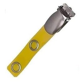Waizmann.IDeaS 10x Metal Clip with Yellow Tab Braces Clip Metal Snap Fastener Clip for Card Holder ID Card Holder ID Card Holder ID Card Holder ID Clip