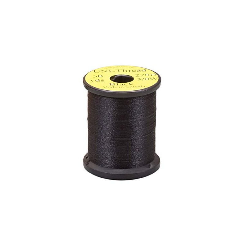 TIEMCO Fly Tying UNI Uni-Thread, 3/0, 50 Yard, Black