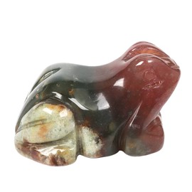 Lovionus89 India Agate Frog Crystal Figurine, Small Hand Carved Bag Crystal Statue Animal Sculpture 1.5 Inch