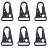 TRIWONDER Enlarged Mouth Clips HK Hook Heavy Duty Snap Hooks Sling Clips for Paracord Outdoors Bag Backpack (1" Black (6-Pack))