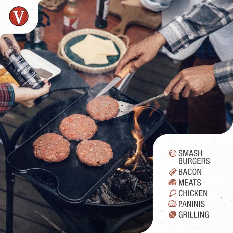 Victoria Cast Iron Panini Press, Burger Press, Bacon Press, Grill