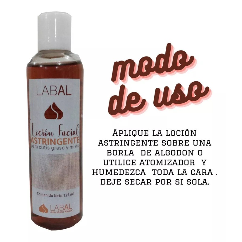 Labal Loción Facial Astringente Disminuye La Grasa 125ml