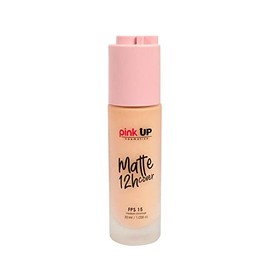 PINK UP | Matte cover | Maquillaje Líquido | De Larga Duración | Acabado mate | Controla exceso de brillo | Base de maquillaje | Makeup | Modelo PKMHR