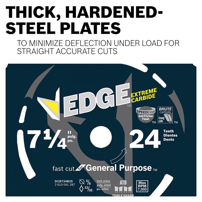 Bosch DCB760 7-1/4 In. 60 Tooth Edge Circular Saw Blade