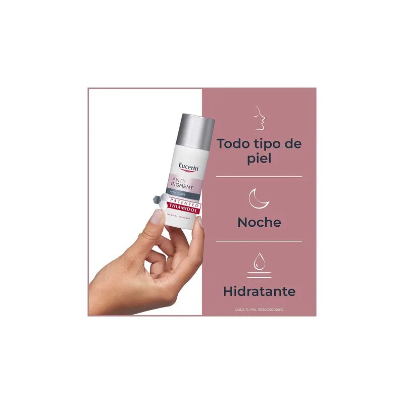 Eucerin Anti-Pigment Crema Facial de Noche Antimanchas, Todo Tipo de