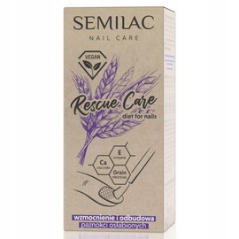 Semilac Nail Hardener Rescue Care Strengthening and Restoring Weakened Nails Vegan Formula 7 ml