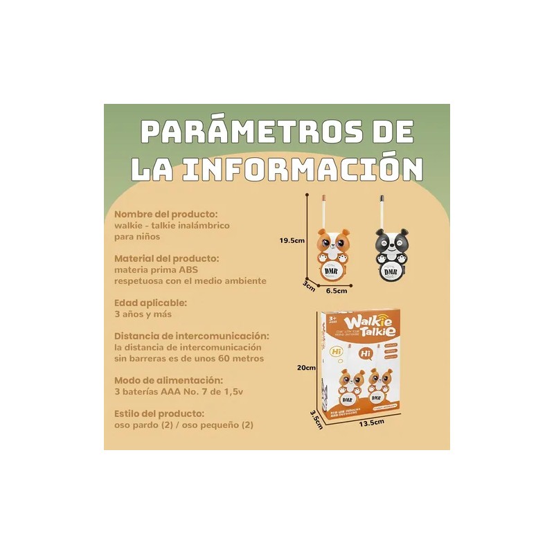 Radio Portátil Walkie Talkies De Juguete Para Niños