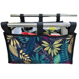 YELAIYEHAO Walker Storage Bag, Wheelchair Organiser Pouch, 2 Sizes - Medium 33x23x15 cm, Large 37x24x19.5 cm, Leopard Print (Maple Leaves, 14.6 x 9.5 x 7.7inch)