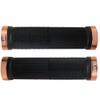 Clarks Vice Lock-On Handlebar Grip Black with Orange Anodised End