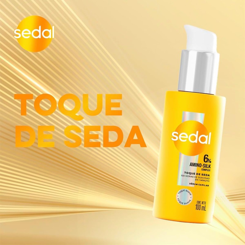 Sedal Sérum para Cabello Toque de Seda, 6% Amino-Silk Complex.
