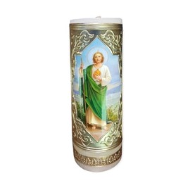 St Jude Cirio Paschal Candle Easter Lent Holy Cirio Pascual San Judas Tadeo 6" x 2" Vela