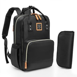 Hamdjkto Diaper Bag 19 Pockets Stylish Lightweight Baby Travel Backpack Machine Washable