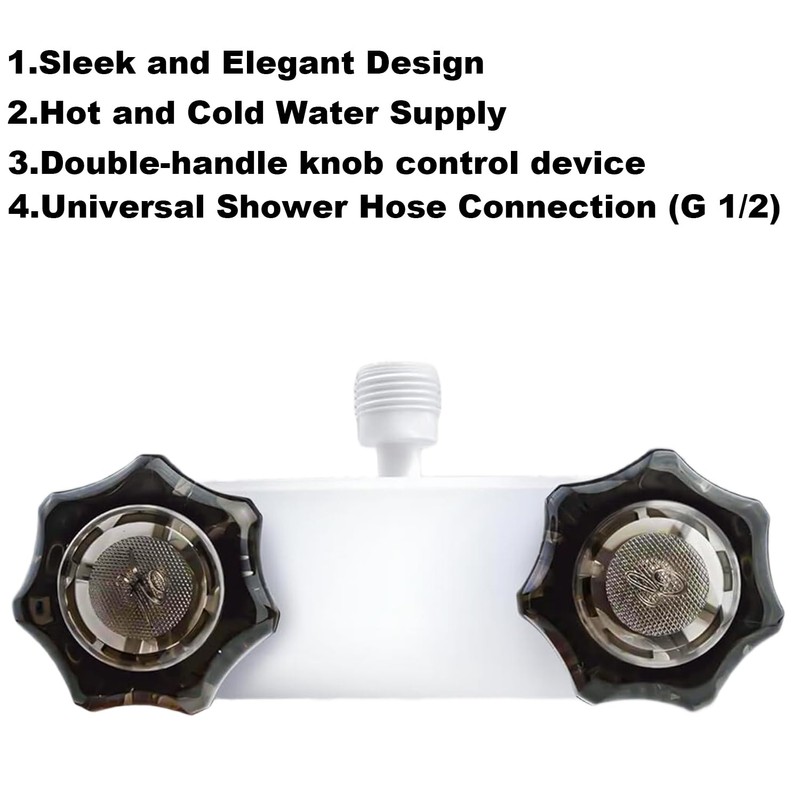 RV Shower Faucet with Showerhead Replacement Kit Soft Hose,Rv Valve