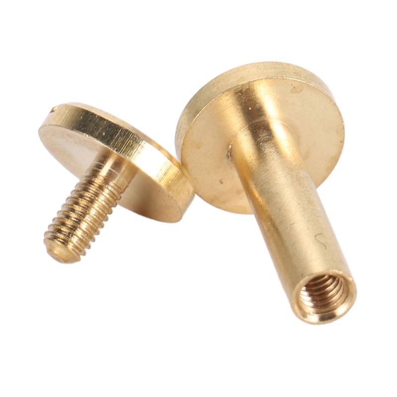 50 Set Binding Rivet Round Flat Head Brass Slot Screw