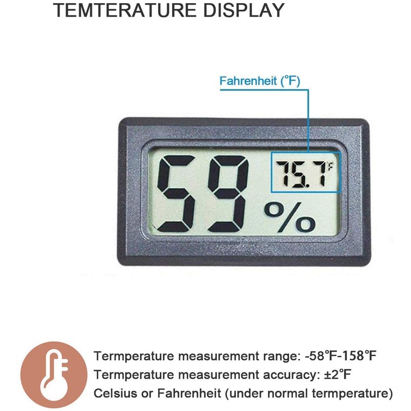 4-Pack Mini Digital Temperature Humidity Meters Gauge Indoor Thermometer Hygrometer