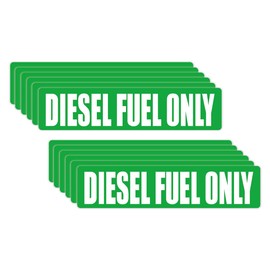 12 Pack DIESEL FUEL ONLY Decals / Labels / Markers / Weatherproof and Chemical Resistant Stickers