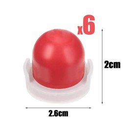SGQTGIMU Pack of 6 494408/694394 Carburettor Primer Bulb, Fuel Pump Carburettor Primer Piston, Primer Bulb, Carburettor Replacement Parts for Briggs & Stratton Lawn Mower Lawn Mower Tractor (Red)