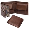 GSG Mens Cowhide Leather Wallets with Coin Pocket,17 Credit Card