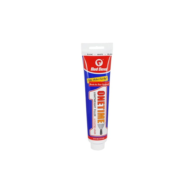 Red Devil 0545 ONETIME Lightweight Spackling, 6 Oz. Squeeze Tube,
