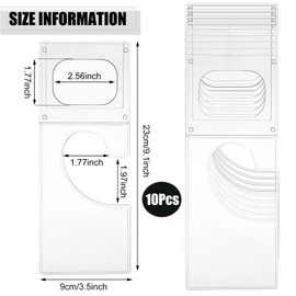 Closet Dividers Plastic Closet Dividers for Hanging Clothes Transparent Rectangle Clothing Rack Size Dividers, Organize Clothes (10 Pack)