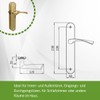 Amig - Set of Two Crank Handles Oval Steel Plate