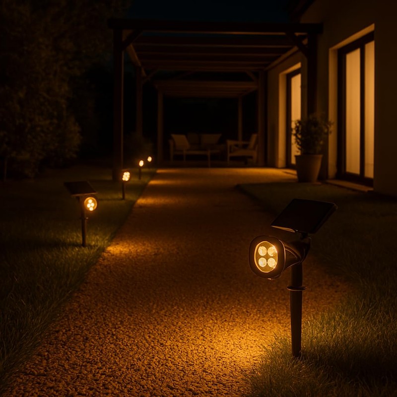 Lumisky Warm Spotlight Solar Light White, Plastic Metal, Warm White