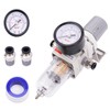 RIH 1/4" NPT Compressed Air Filter Regulator Combo Piggyback, 5