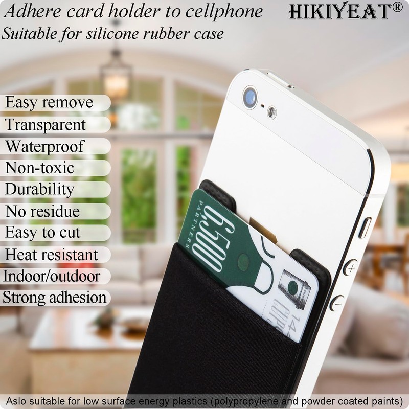 HIKIYEAT Double Sided Tape,Clear Adhesive Tape,Heavy Duty Thin Transfer Tape,Sticky,Waterproof,5