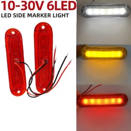 FICBOX 4 PCS 6LED Light Guide Edge Lamp, For Boat Kayak LED Navigation Lamp Kit, Car Interior,ect.