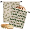 2 Pack Beeswax Bread Bags for Homemade Bread with Zipper,