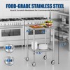 Chingoo Stainless Steel Work Table with Wheels, 24x24 Inch NSF